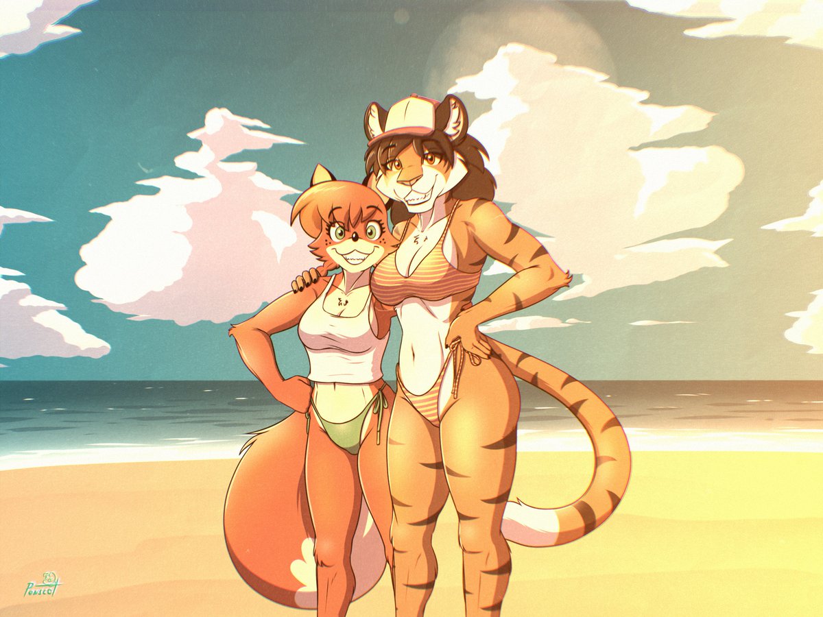 Jackie N Patty chillin, beach style.

(Patty belongs to <a href="/F0XnR0LL/">Fox Popvli</a> )