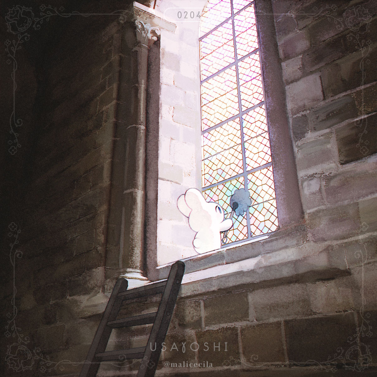 malicecila's tweet image. 窓掃除うさよし　（再掲）