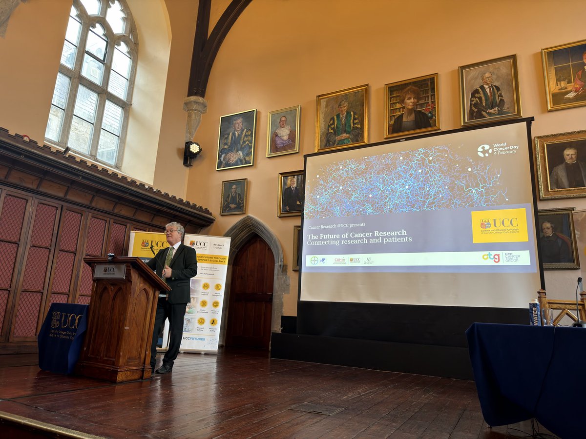 gerryhanna's tweet photo. Delighted to be in Aula Maxima in @UCC today 

Professor John O'Halloran, President of UCC opened the #FutureofCancerResearch conference, setting the strong ambition and vision of @CanResUCC with new investment of €10million - fantastic to see this 👏👏👏

Fantastic line-up of international and national expert speakers and diverse topics