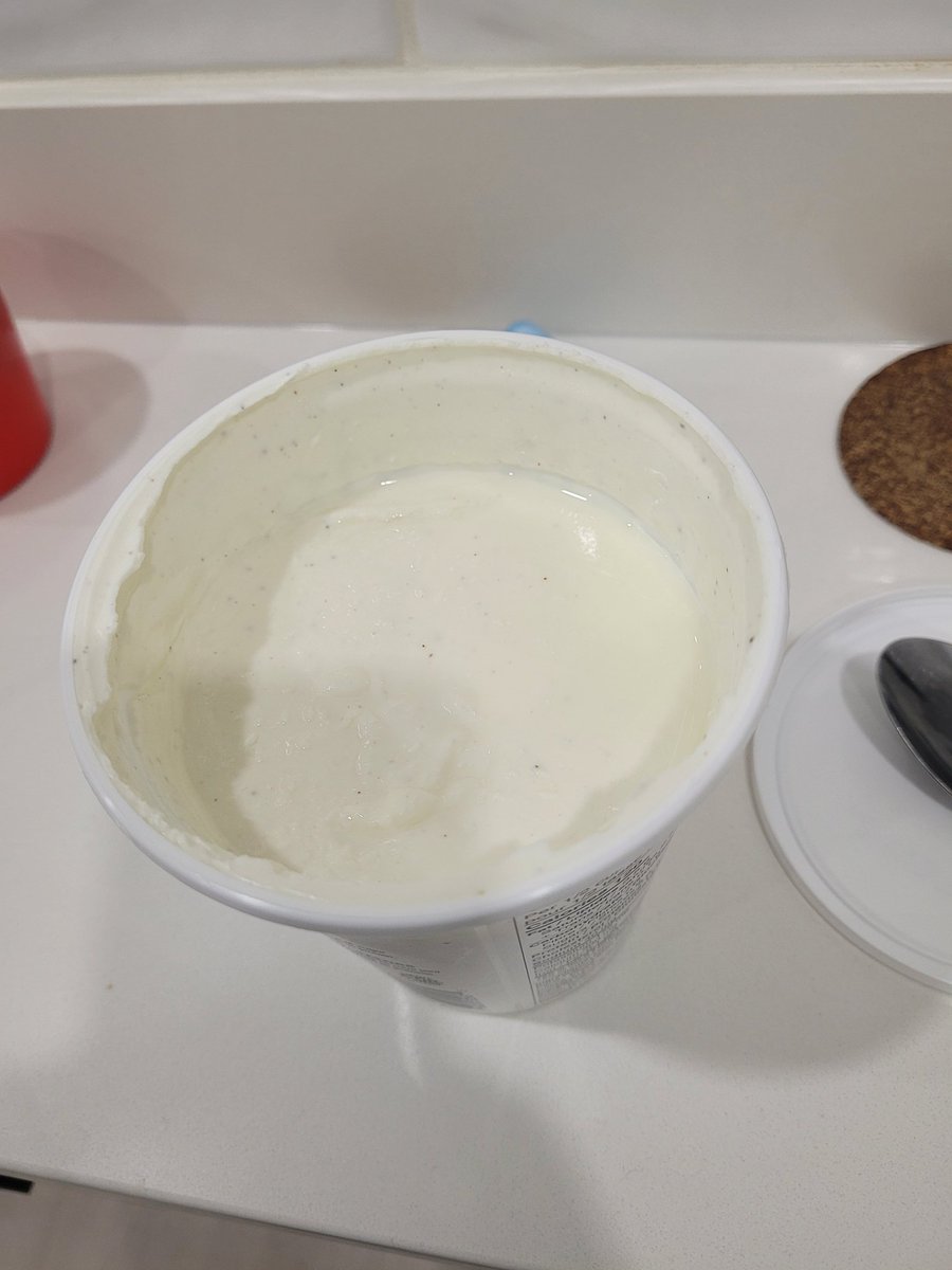 AdMolot's tweet photo. This here is shrinkflation in Canada. Opened up my container of yogurt, and it's 10% empty. Thanks, @MarkJCarney, for keeping your cheaper grocery promises https://t.co/CPwsULSpG5