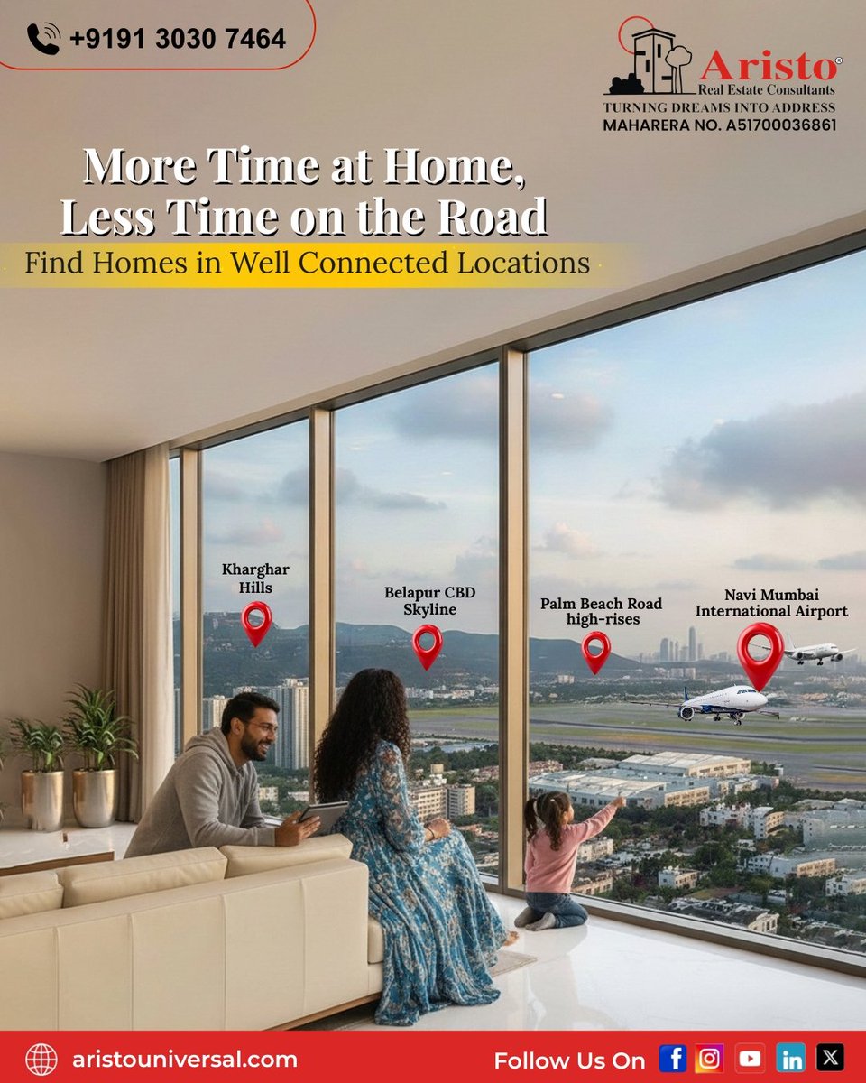 aristo7464's tweet photo. More time at home, less time on the road ✨

Discover homes in well-connected Navi Mumbai locations, close to Kharghar Hills, Balapur CBD, Palm Beach Road and the upcoming Navi Mumbai International Airport.
Smart locations. Better lifestyles.

Connect with Team Aristo today. https://t.co/ddaJpuoTJI