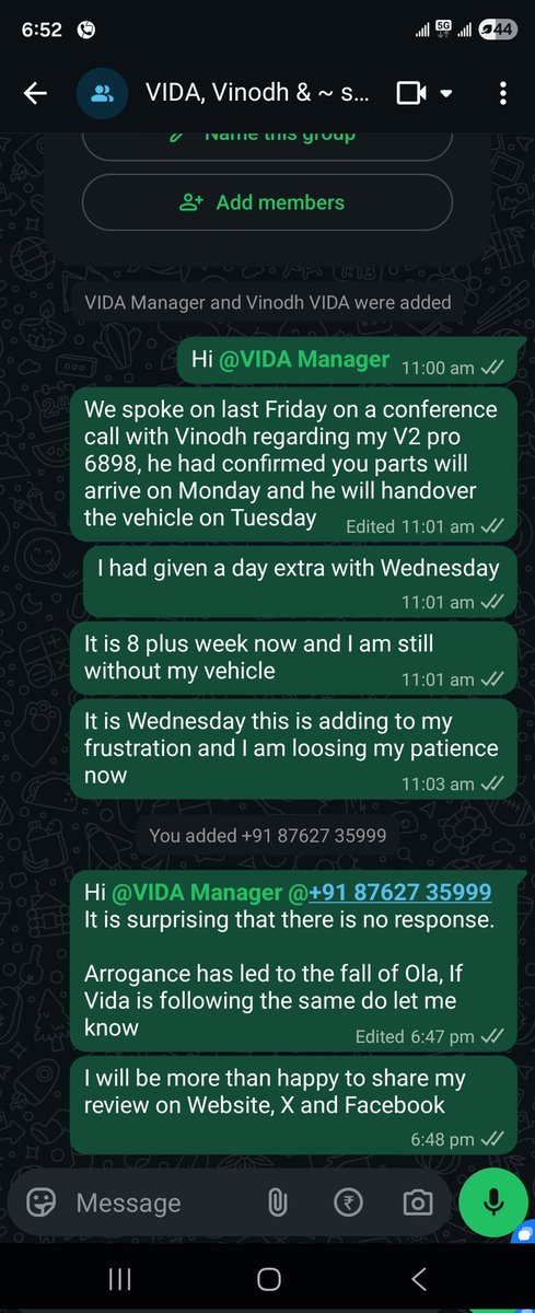 santosh_0012's tweet photo. @VidaDotWorld This is still pending, My vehicle is lying in service center since Mid Dec and with no responses.
Email is 7sankum@gmail.com
Phone number 8197146777 https://t.co/PO9IKtx3RQ
