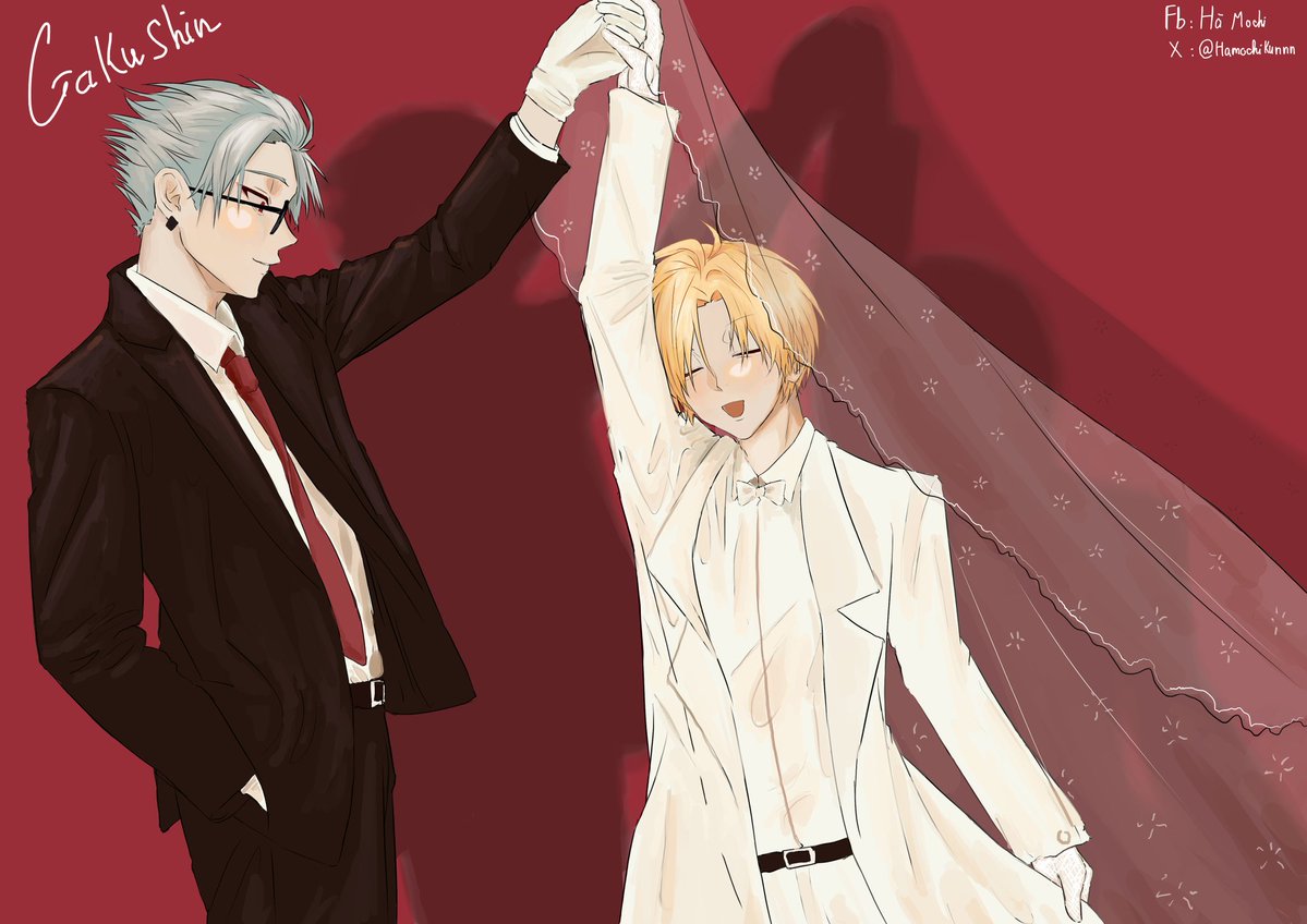 Hamochikunnn's tweet photo. Wedding #Gakushin #楽シン #กาคุชิน https://t.co/TQbUK9p8Xz