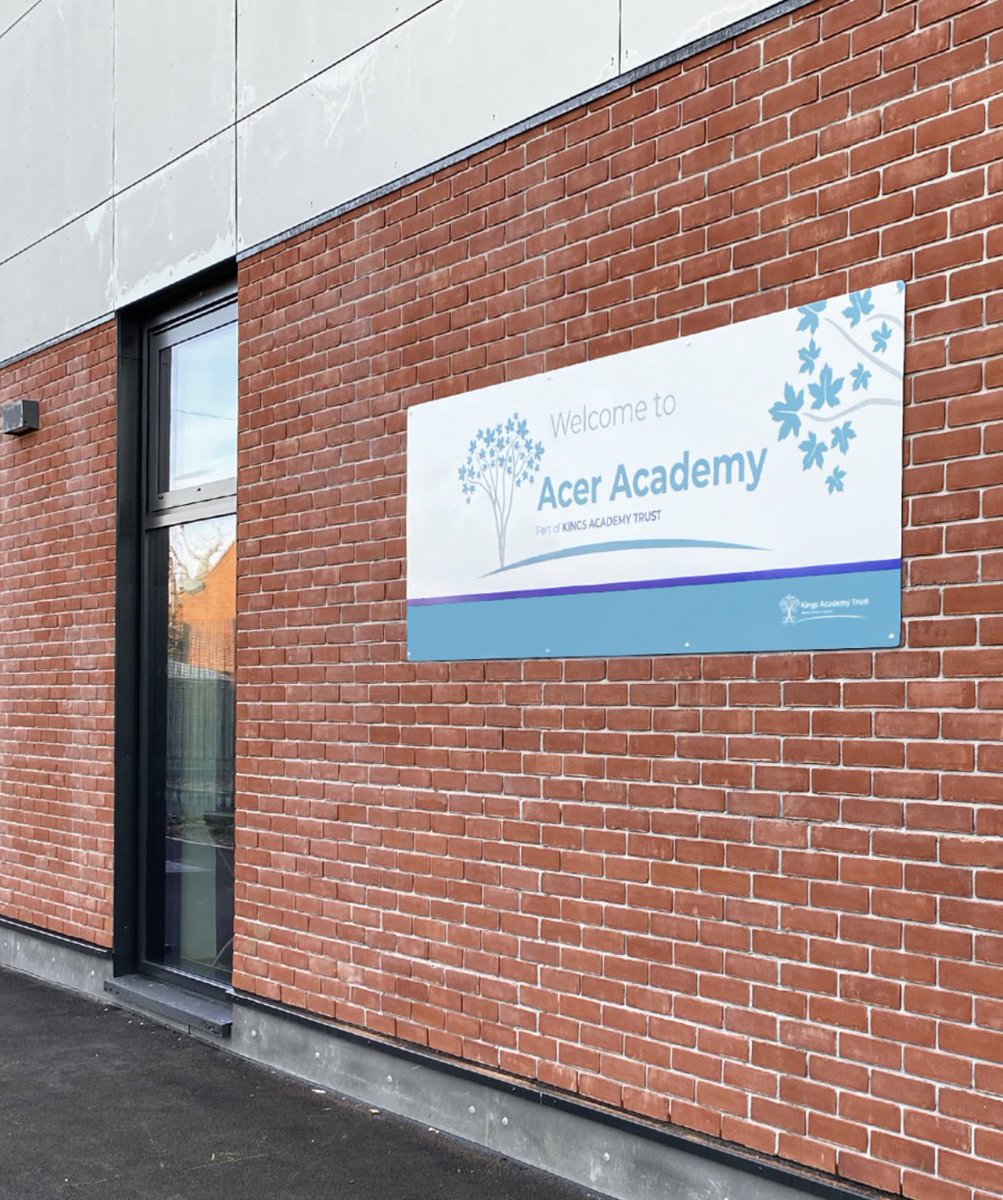 TriggerEduc8's tweet photo. We recently designed and delivered a full signage suite for Acer Academy, supporting the school’s launch and helping create a clear, welcoming environment for pupils, staff and visitors.
 
Thinking about refreshing your school signage or wayfinding? We’d love to help.
 
#Signage https://t.co/z3VzDiFH8u