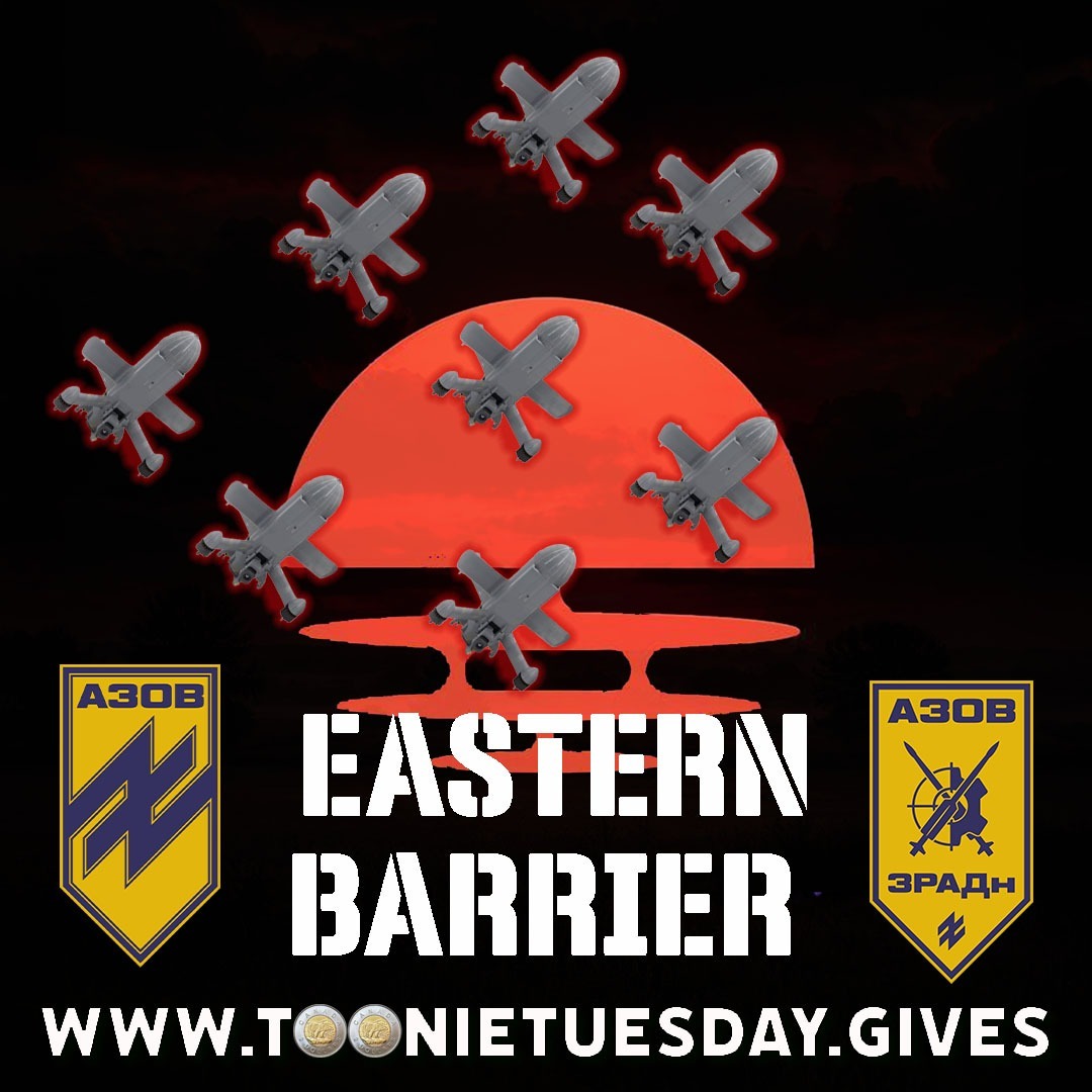 🧭Eastern Barrier🧭

$7,899 ✅ $11,000🎯

🚨 – 3 Interceptors funded, let’s get #4

They Continue Because They Must - Azov’s duty doesn’t pause when global attention shifts. Tooniacs do not pause when leaders fail to act. Every Toonie makes an impact, you make a difference!