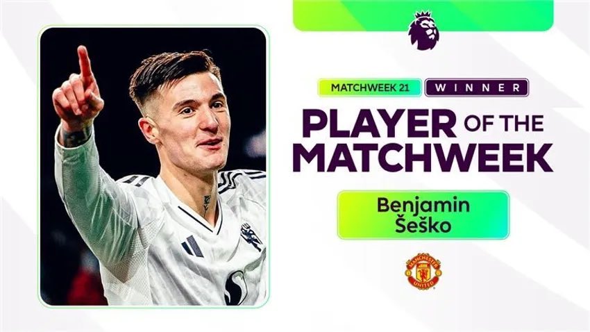 SimplyUtd's tweet image. 🚨📸 The last four Premier League Player of the week winners:

GW21 – Benjamin Šeško 🇸🇮
GW22 – Bruno Fernandes 🇵🇹
GW23 – Patrick Dorgu 🇩🇰
GW24 – Casemiro 🇧🇷 

Manchester United! ❤️