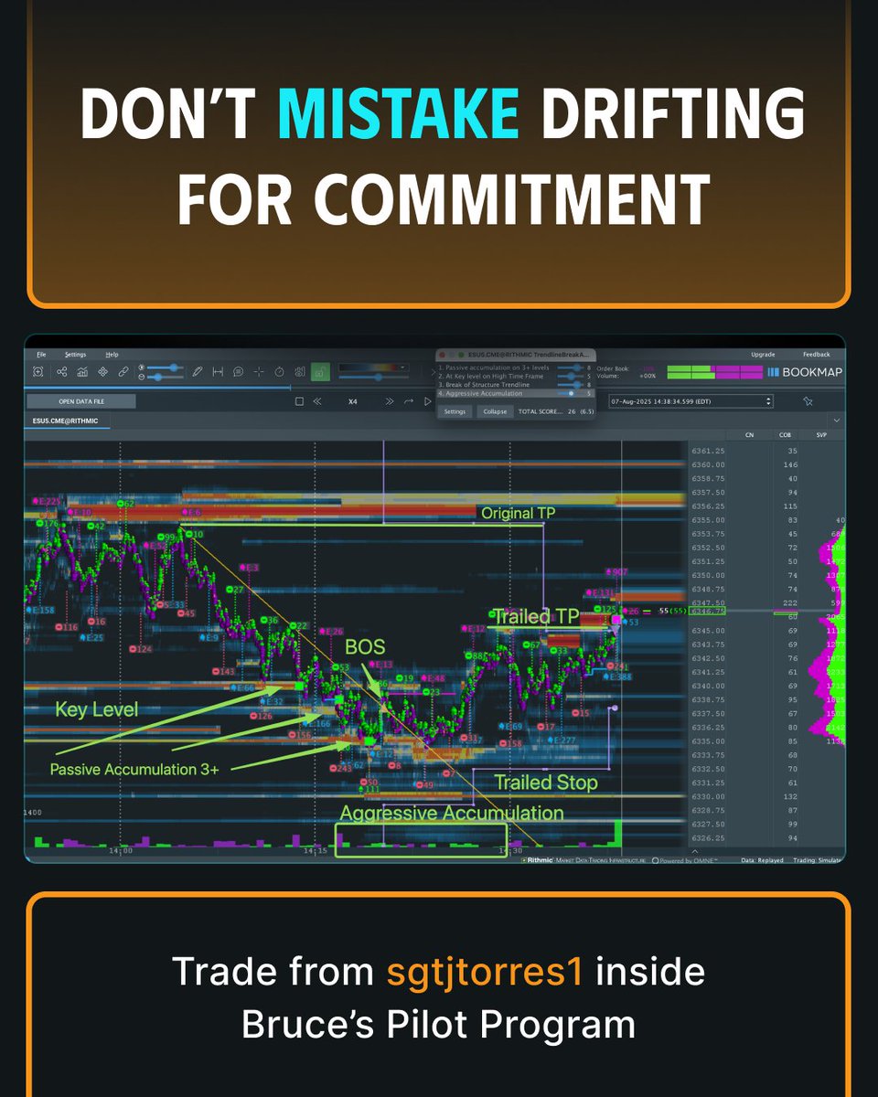 bookmap_pro's tweet photo. Ever take a trade and realize the hardest part wasn’t the setup… it was you? 😅
That “I just need a quick win for confidence” urge is real, and it’s usually the moment we start negotiating with the market.
#pilotprogram #brucespilotprogram https://t.co/1H4cVV0A2X