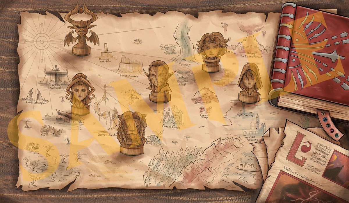 Pues aquí está, por fin, tras muchas horas os puedo enseñar el tapete terminado.
Ahora toca ponerlo en producción. Ganas de tenerlos en mis manos.

¿Reconocéis los guiños y referencias? 
#MTG #MagicTheGathering