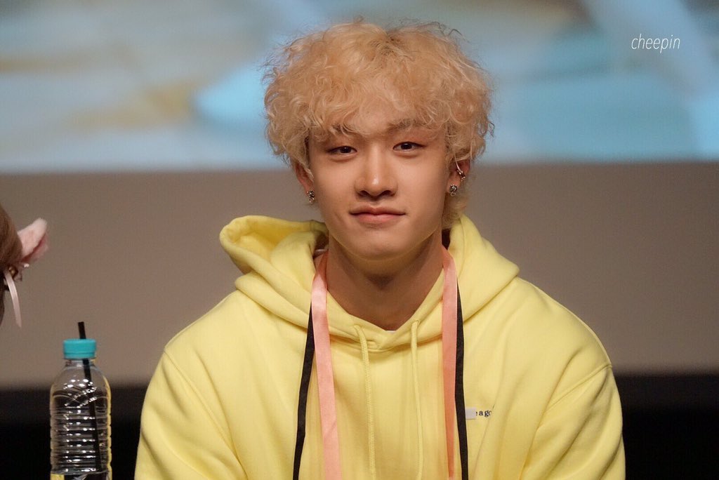 here is fluffy blonde baby chan with not a single thought behind his eyes