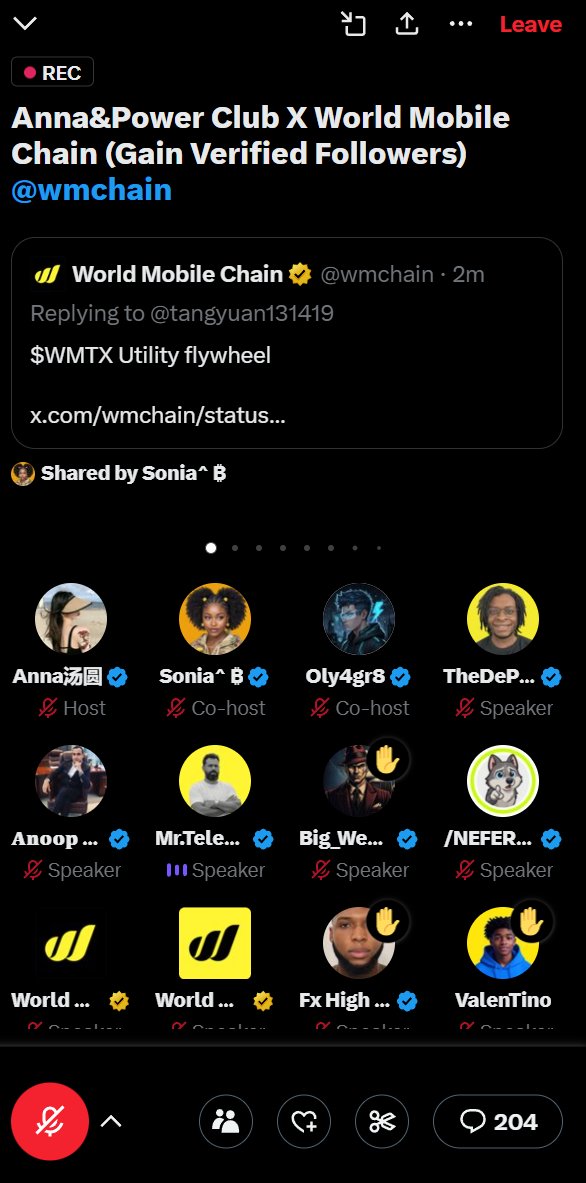 When you explain the $WMTX token value flywheel, everyone gets it.

<a href="/MrTelecoms/">Mr.Telecom</a> is doing just that to 1.2K live listeners below 👇

It's time to shout about $WMTX