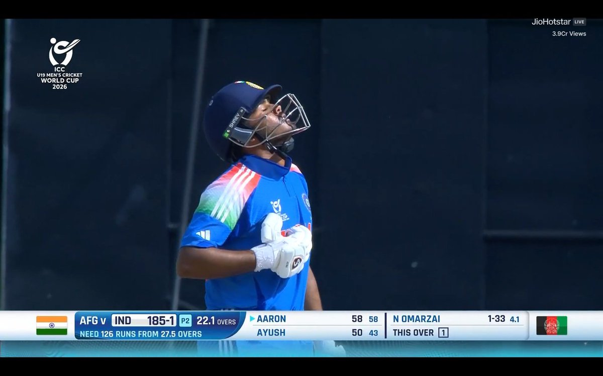 joydethaliya07's tweet photo. Captain Ayush Mhatre shines ❤️ 
Half century in semi final https://t.co/PQ4Fmz5t4q