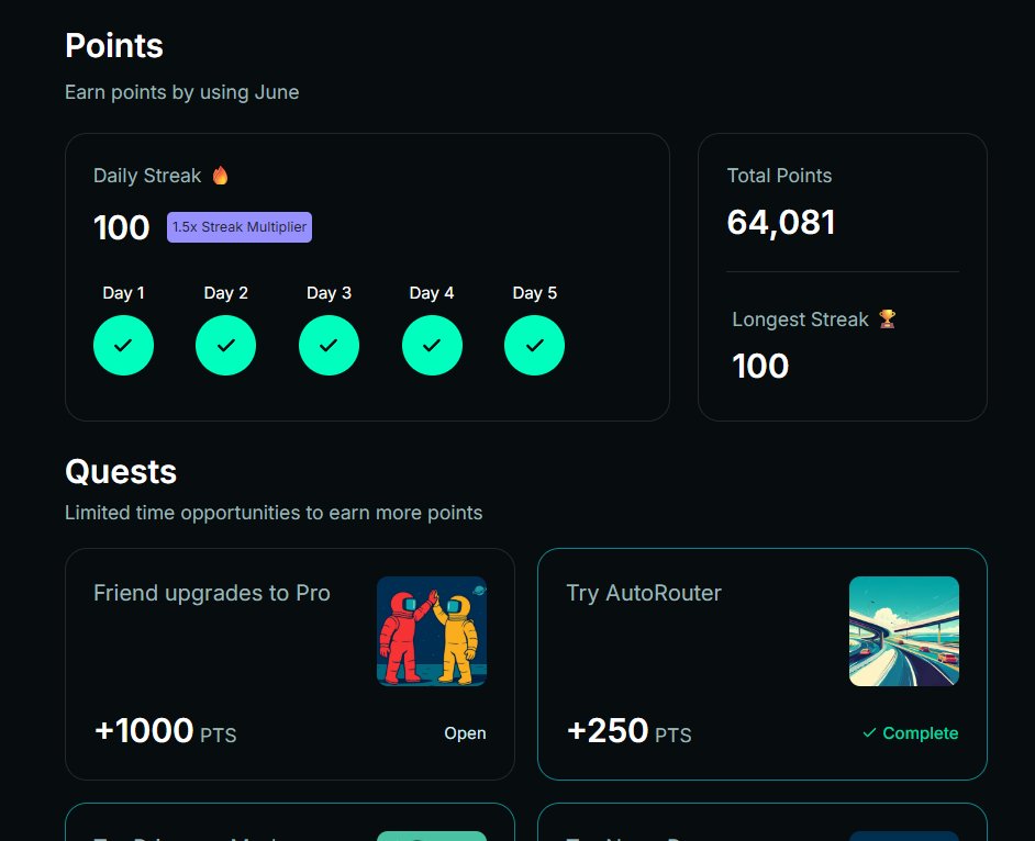 I just hit a 100-day streak on <a href="/askjuneai/">June</a> ! 🚀

This milestone is a result of setting daily goals, staying focused, and maintaining momentum every single day. It represents the power of consistency and a disciplined commitment to my journey.

Onward to the next chapter. 

#JuneAI