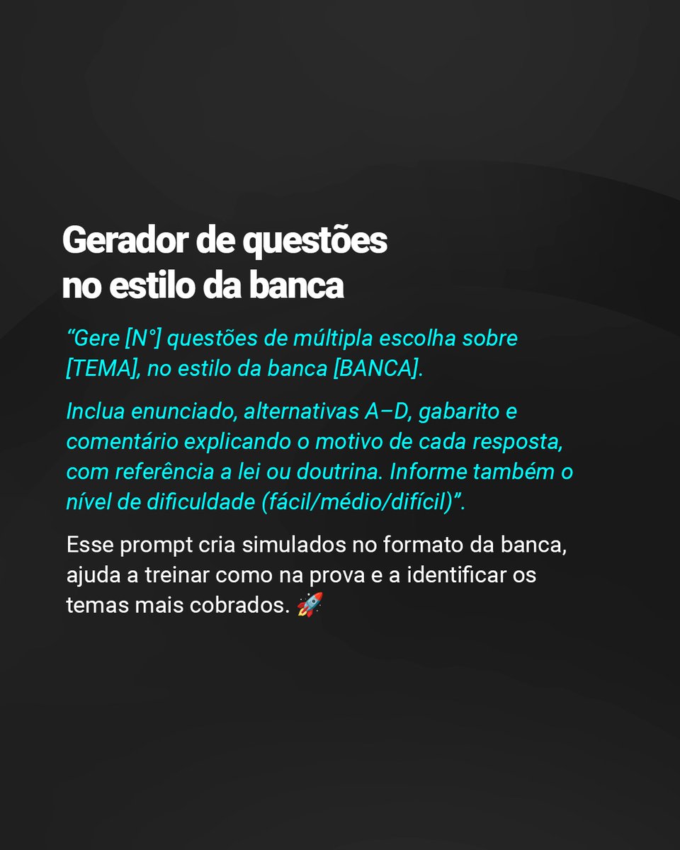 LabHackerCD's tweet image. IA também é aliada nos estudos!! 📚🤖

Reunimos 5 prompts que ajudam a organizar, revisar e treinar para concursos.

💬 Você já usa IA pra estudar? Tem algum prompt favorito? Conta aí!

#LABHacker #Inovação #Educação #IA
