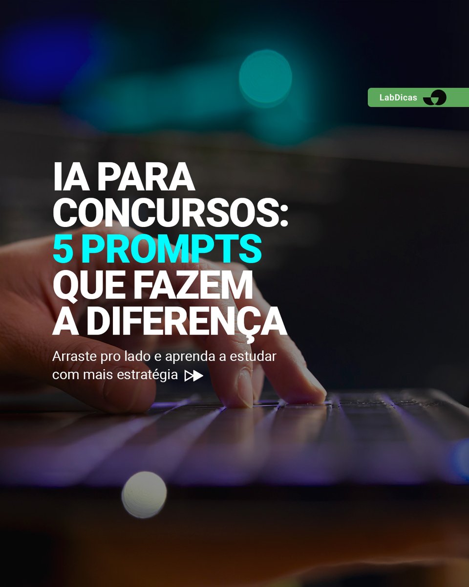LabHackerCD's tweet image. IA também é aliada nos estudos!! 📚🤖

Reunimos 5 prompts que ajudam a organizar, revisar e treinar para concursos.

💬 Você já usa IA pra estudar? Tem algum prompt favorito? Conta aí!

#LABHacker #Inovação #Educação #IA