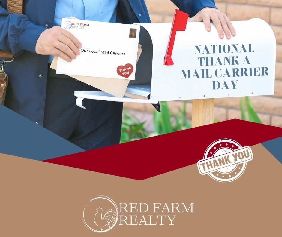 redfarmrealty's tweet image. 📬❤️ Happy National Thank a Mail Carrier Day! We’re grateful for the hardworking men and women who keep our communities connected—rain or shine. Your dedication never goes unnoticed. Thank you from all of us at RFR!🐓🌾

#RedFarmRealty #ThankAMailCarrierDay