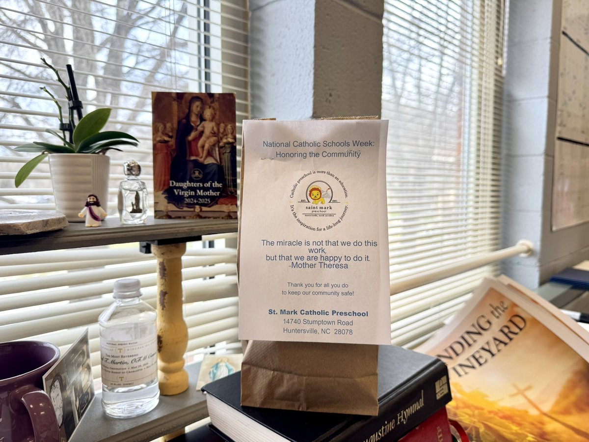 stmarknc's tweet image. It may be Wednesday, but it feels a lot like Monday around here.

During Catholic Schools Week, our preschoolers celebrated our staff and clergy with handmade cards, gifts, and door decorations full of joy and love. 

After snow and ice kept everyone home, our preschoolers return…