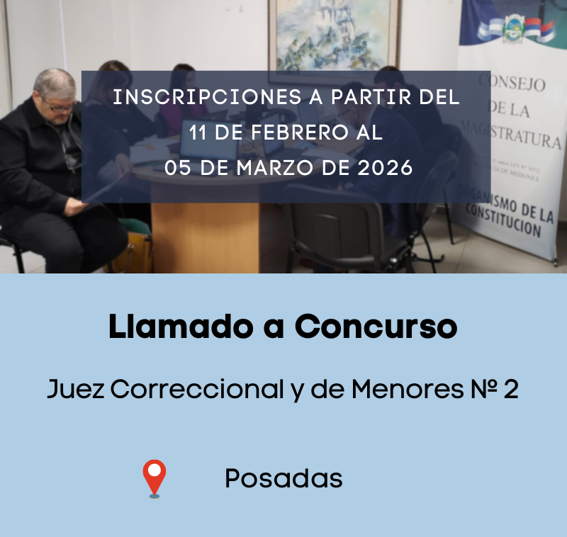 Consejo de la Magistratura de Misiones tweet media