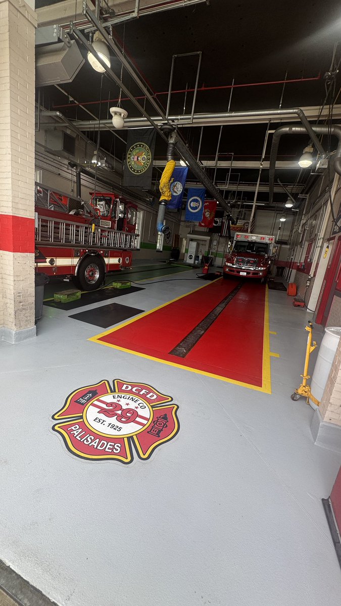 DCFDKelleher's tweet photo. Snow, ice, cold, or clear skies—it doesn’t matter. @dcfireems Engine Co. 29, Truck Co. 5, and Ambulance 29 start every morning with thorough equipment checks. Pride, ownership, and attention to detail drive readiness—inside the firehouse and on every incident. #Ward3DC https://t.co/cOBEq88xQ1