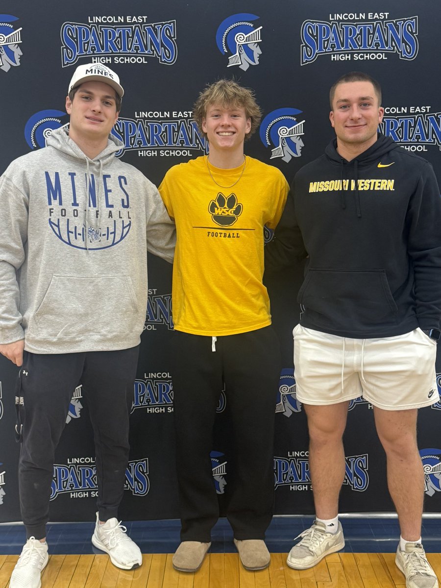 EastSpartans's tweet photo. Congratulations to Landon Lingenfelter, Parker Johnson, and Elijah Gutz for signing to play college 🏈!!!
#RollSparts https://t.co/9dQsvkfI3D