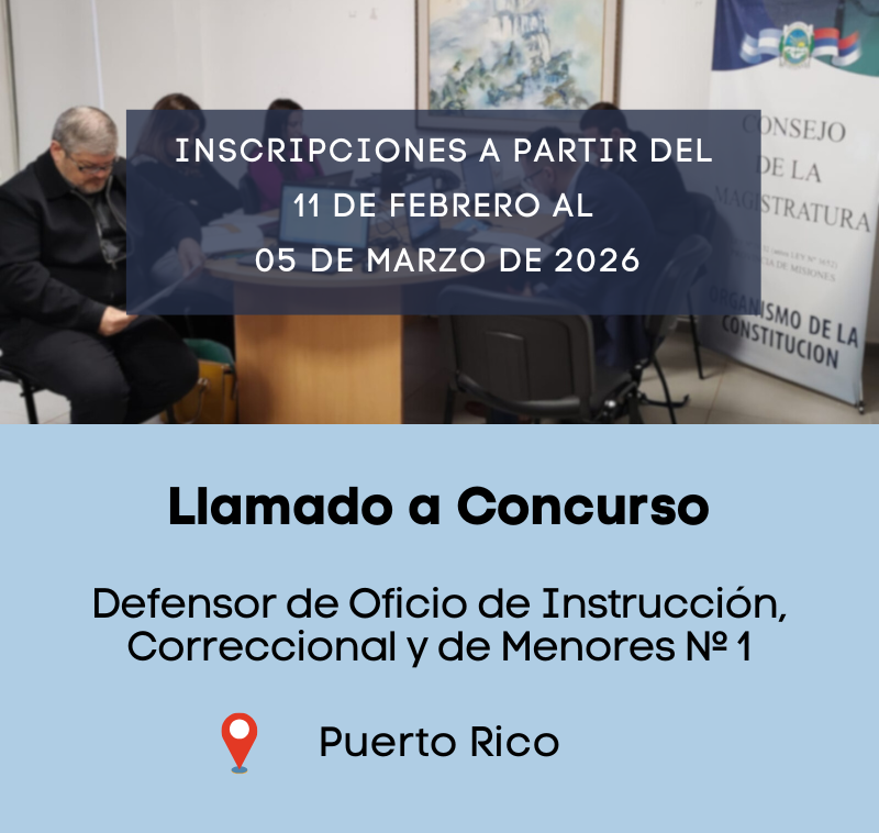 Consejo de la Magistratura de Misiones tweet media