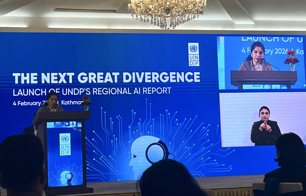 Thank you for the report and inspiring AI pitches from Nepal’s next generation, <a href="/UNDPNepal/">UNDP in Nepal</a>. Yes, rightly deployed AI can indeed decrease the digital devide. <a href="/Hello_MoCIT/">MOCIT Nepal</a> undp.org/asia-pacific/n…