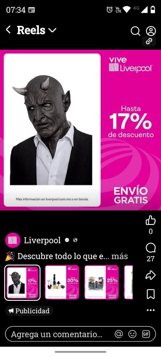 omar_raygoza's tweet photo. @liverpoolmexico Por esto es importante la supervisión de humanos en los anuncios automatizados. #screenshoot de publicidad que apareció en mi #Facebook https://t.co/A7sQqQvR4f