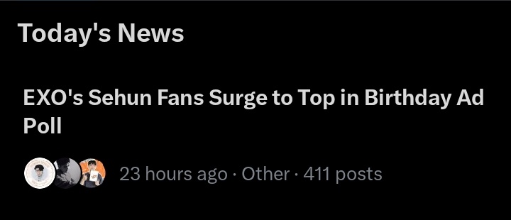 Our voting struggle last night made it into X News😭 Xunqis, let's stay loud on timeline so more fans notice and join this vote!🤩

#SEHUN #세훈