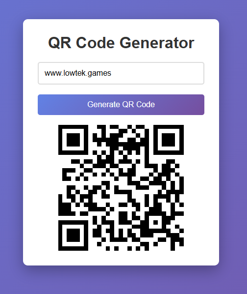 Wallmasterr's tweet image. i got anoyed that a bunch of online qr code generators now have paid stuff built in so i got ai to quickly make me a generator and hosted it on my site. feel free to use it. 
lowtek.games/qr.html

#free #qr #qrcodegnerator