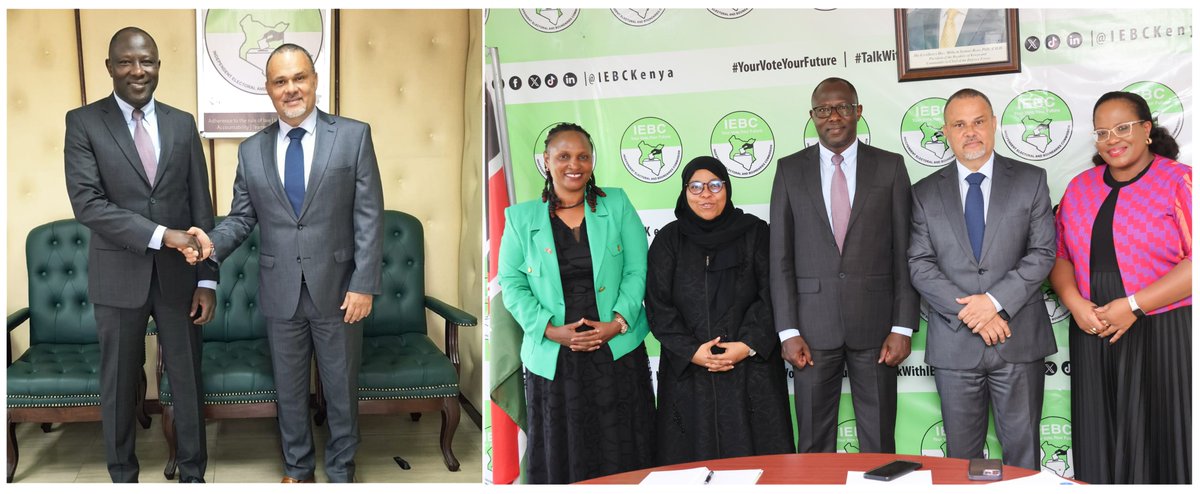 Productive discussions between <a href="/IEBCKenya/">IEBC</a>'s Chairperson Erastus Ethekon <a href="/EEEthekon/">Erastus Ethekon, HSC</a> and our Resident Representative <a href="/JLStalon/">stalon jean-luc</a> on strengthening collaboration to support a credible, peaceful and inclusive 2027 General Election.