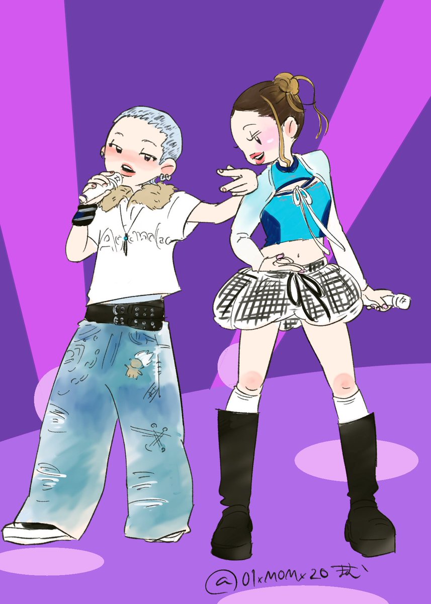 💚💜ROCK THE BOAT💚💜 #XG_ROCKTHEBOAT #XG_fanart #COCONA #HARVEY