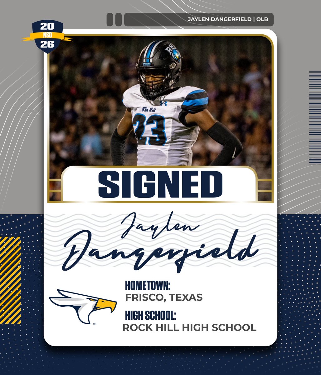 TAMUT_football's tweet photo. 𝐈𝐓’𝐒 𝐎𝐅𝐅𝐈𝐂𝐈𝐀𝐋. ✍️

Welcome to the Nest, Jaylen Dangerfield

#RiseUp26 | #SoarEagles https://t.co/PanqjxwpwI
