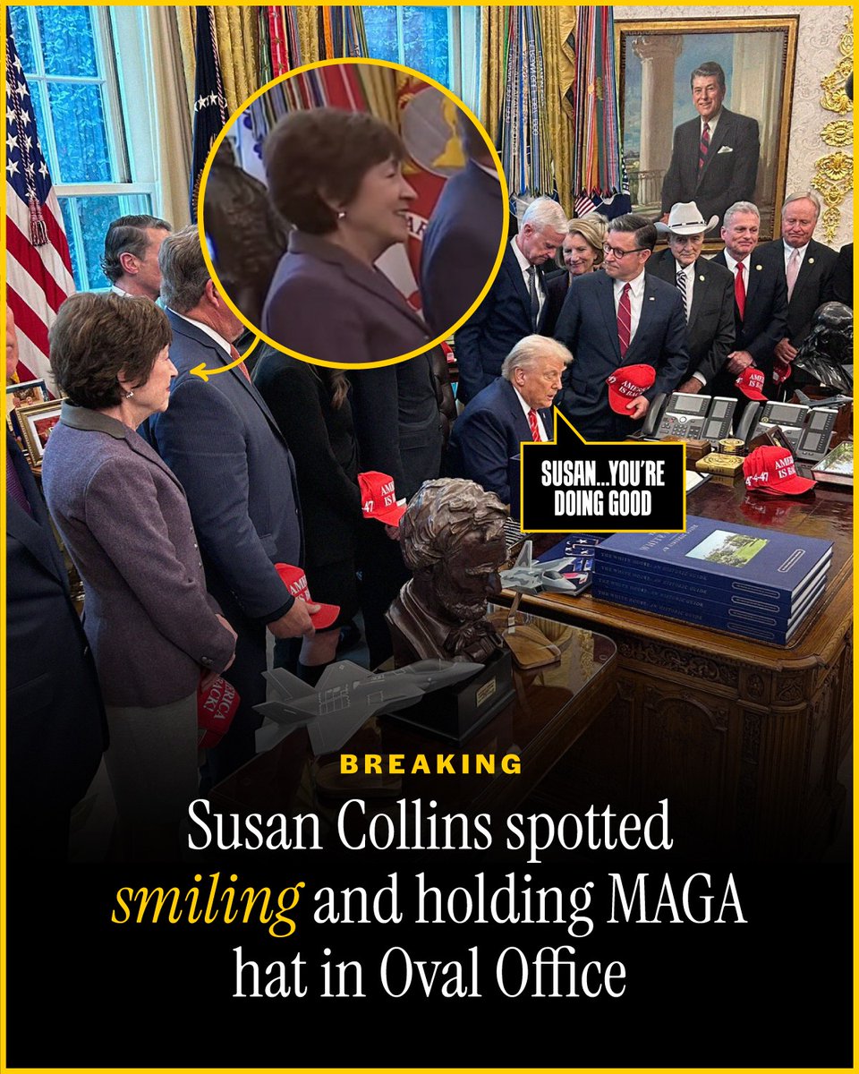 "I sold out Mainers and all I got was this lousy hat" - Susan Collins, probably