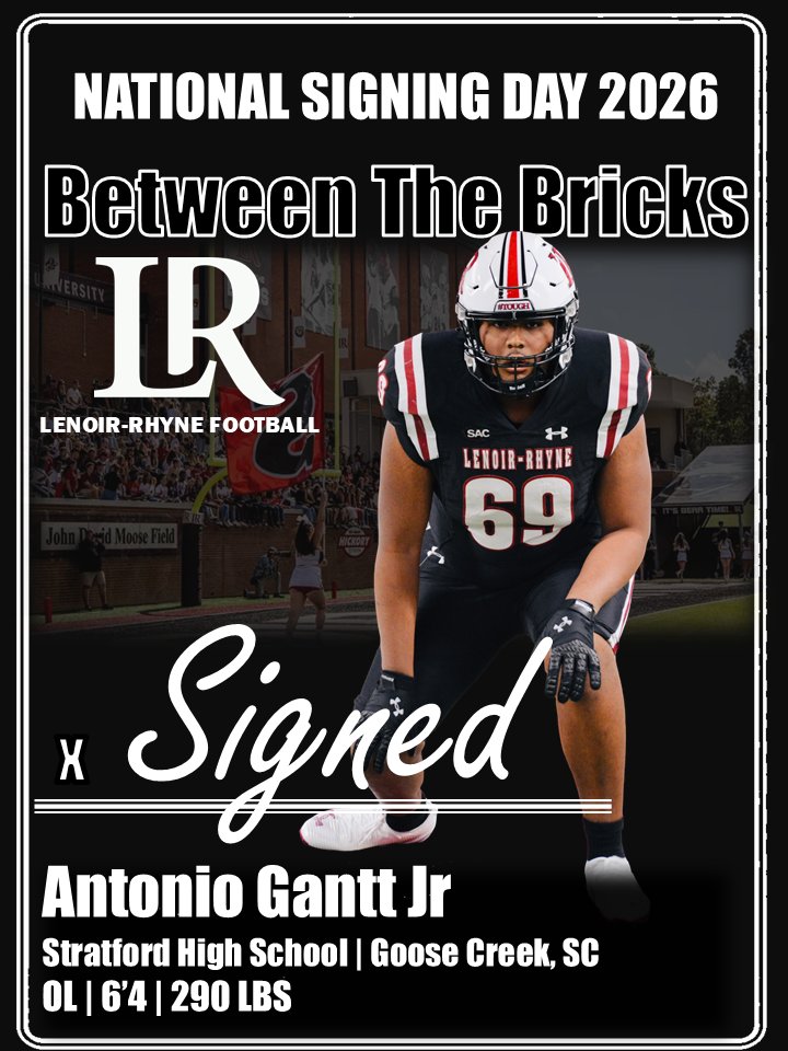 Welcome #BetweenTheBricks 🧱🐻🧱
<a href="/AGantt69SHS/">Antonio Gantt Jr</a> 

#W1N | #NationalSigningDay