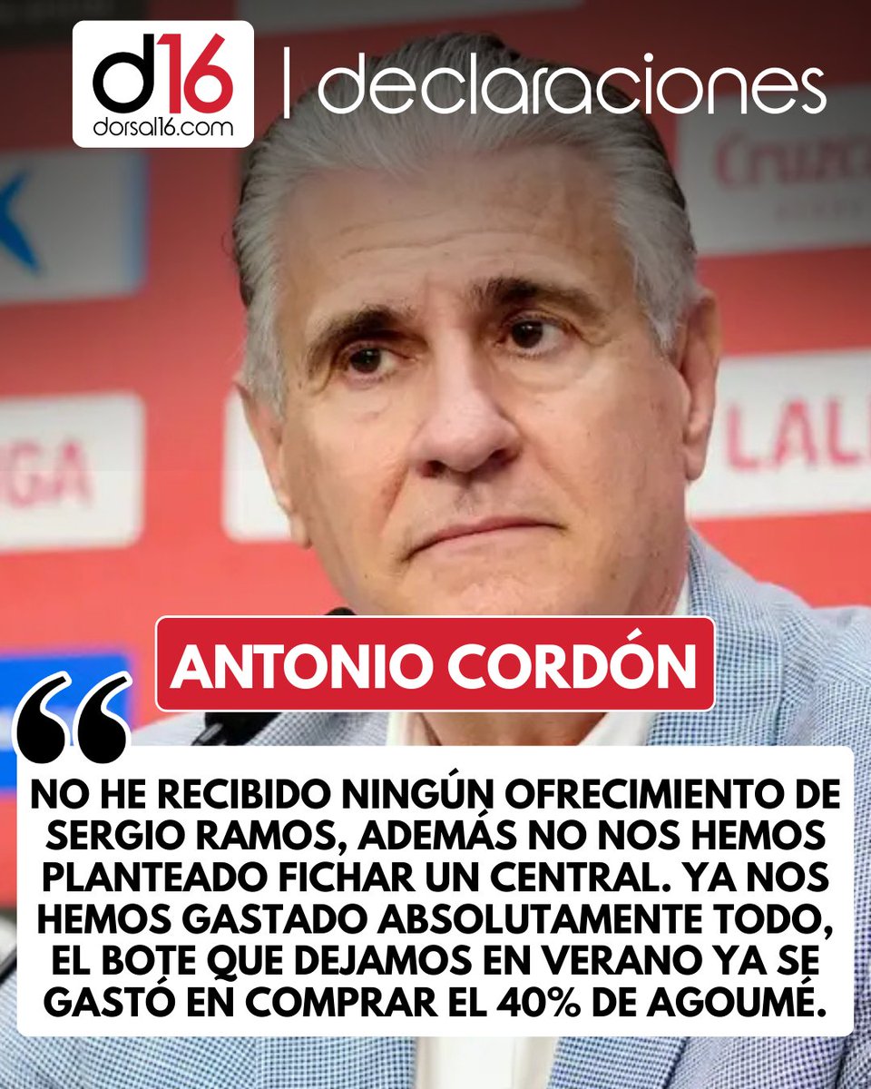dorsal16_'s tweet image. LAS CLAVES DE ANTONIO CORDÓN TRAS EL MERCADO 🔴⚪️

📊💼 Desliza para leer sus declaraciones: La realidad del límite salarial, el respaldo a Almeyda, la situación de la plantilla y su futuro.

⁉️ ¿Qué te parecen las explicaciones del director deportivo?

#SevillaFC #Cordon #LaLiga