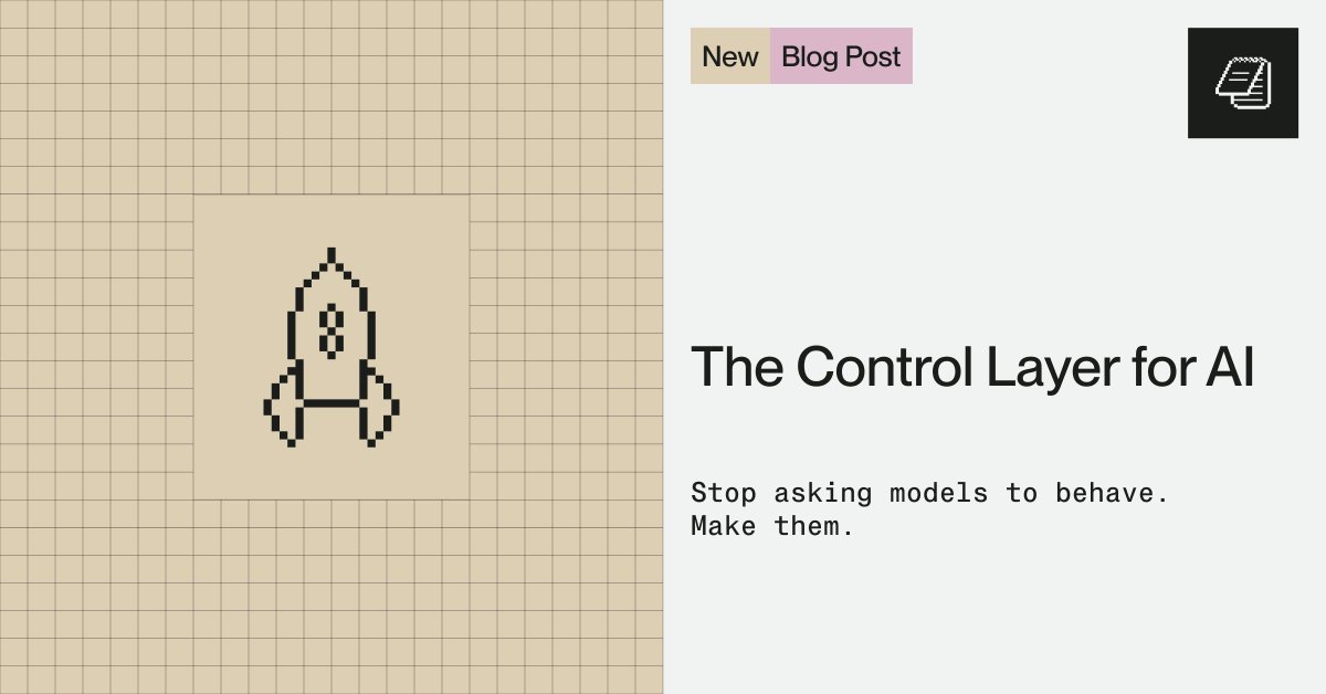 We spent two years getting LLMs to speak valid JSON.

That was the easy part.

Now we're solving what actually matters: making sure the model can't even express an action it's not allowed to take.

Not "will not." Cannot. 👇

blog.dottxt.ai/control-layer-…