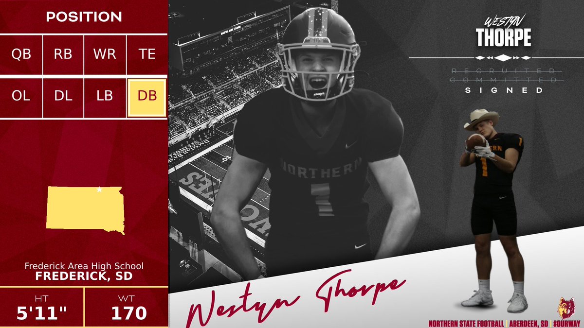 Westyn Thorpe is a 𝗡𝗼𝗿𝘁𝗵𝗲𝗿𝗻 𝗚𝘂𝘆‼️

DB
Frederick High School
Frederick, SD

<a href="/WestynT_1/">Westyn Thorpe</a> #GoWolves #OurWay 🐺