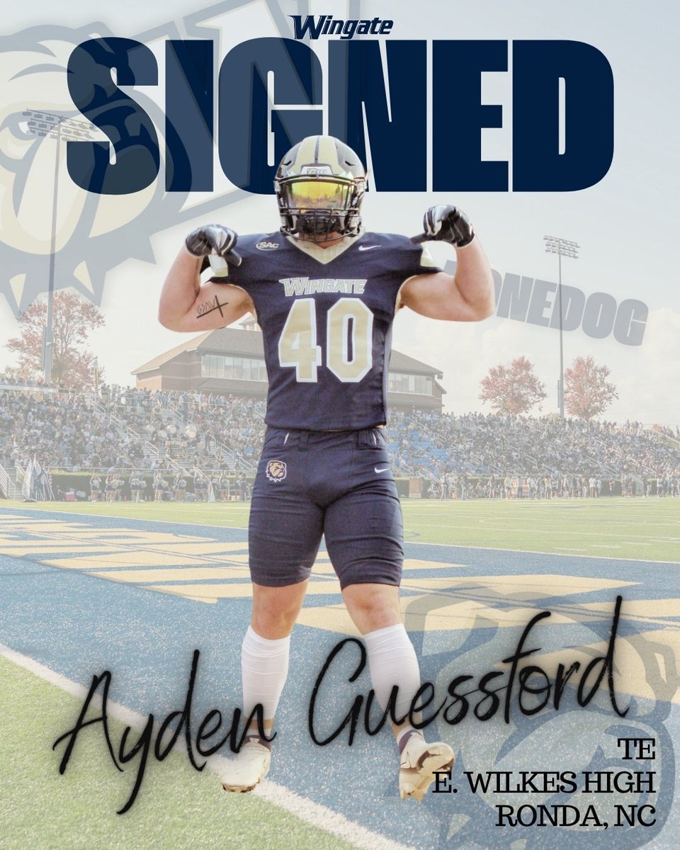 Signed✍️ 

Welcome to the Wingate Bulldogs family Ayden!

<a href="/ayden_guessford/">Ayden Guessford</a> 
#ONEDOG