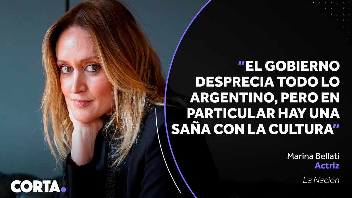 somoscorta's tweet image. Marina Bellati remarcó que entinde la cultura "como algo fundamental para hablar de la identidad" y dijo que en el cine Gaumont ve "siempre las mismas caras acompañando y defendiendo al cine y a la cultura frente a un Gobierno que la desprecia abiertamente".