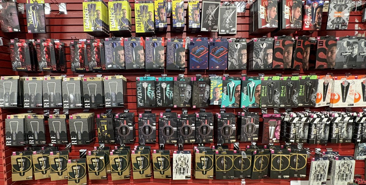 Dartsshopsth's tweet photo. Some delivery by @TargetDarts  today , a few Redux , Josh Rocks 23g Star Wars darts, &amp; Buntings new ones Kindly signed Just for our customers in Store , Thanks &amp; good luck in the Premier League Thursday, Oh yes &amp; Sebastian Bialecki #darts in store now https://t.co/tlEJbJHE3n