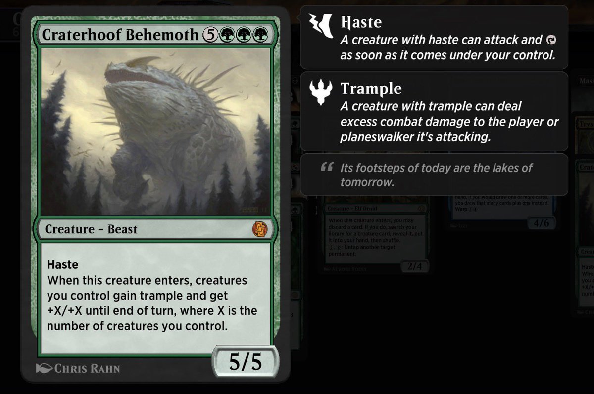 Alchemy Event 7-1
(´・∀・｀)ﾍｰ このｶｰﾄﾞはｺﾋﾟｰして
全体+3か･･･アンタップ!!??(°Д°)
 #MTGA_Alchemy