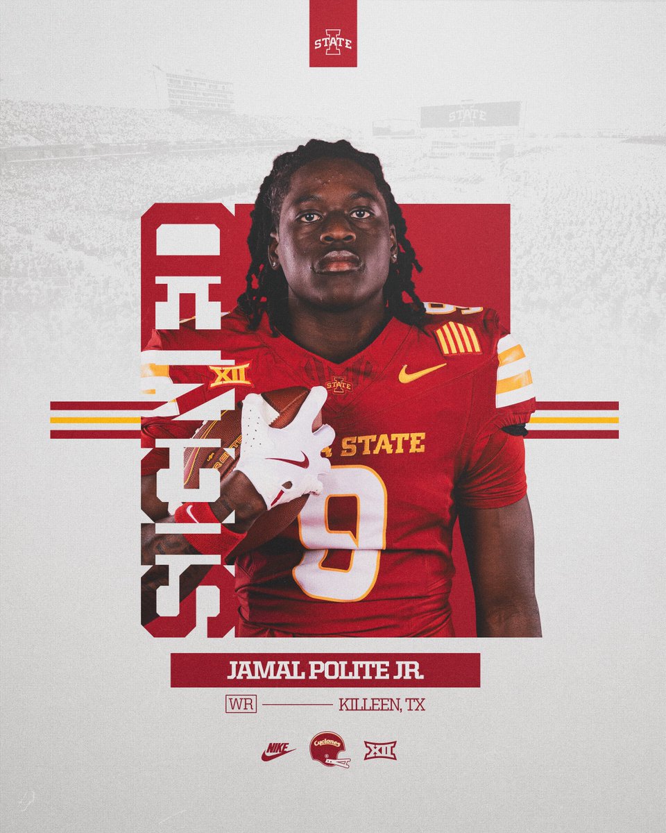 Signed✍️

Welcome to Ames, <a href="/JamalPolite2x/">Jamal Polite Jr</a>🌪️