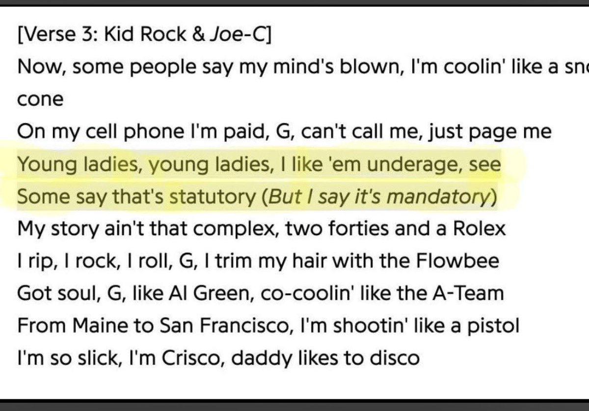 Kid Rock is playing the MAGA halftime show you say? Yup, that’s on brand for them.