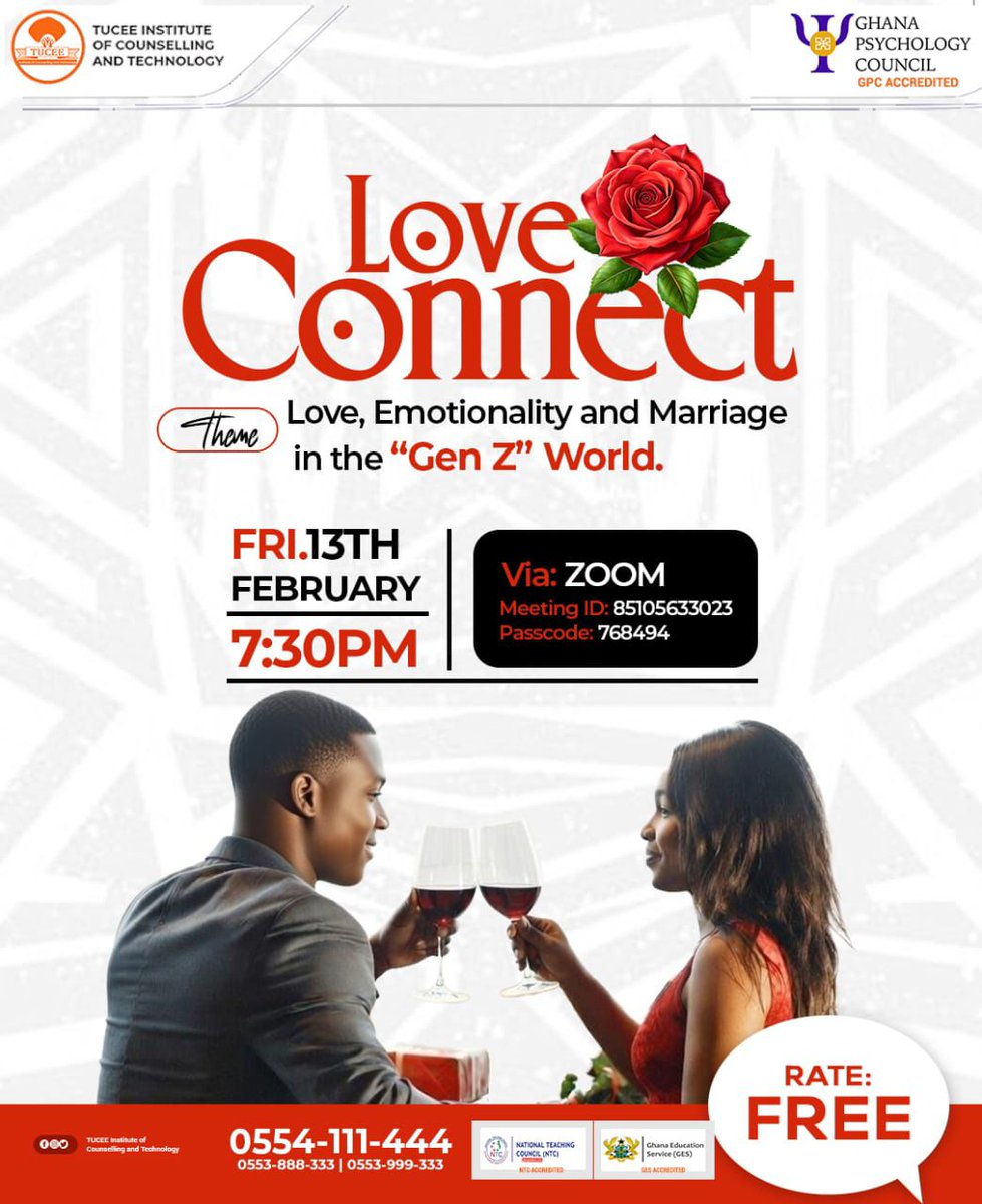 tucee__media's tweet photo. Join us for an eye-opening webinar on 13th February 2026, as we take a deep dive into the issues of love, emotionality, and marriage in the “Gen Z” world😌.

Note down your questions, grab your favourite drink, and meet us via Zoom for an exciting heart-to-heart conversation😍. https://t.co/rQCrKHUb6S