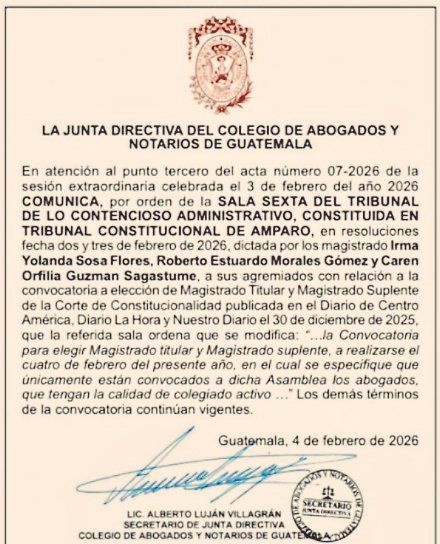 NO VAN A VOTAR los "profesionales afines" adscritos al <a href="/CangGuatemala/">Colegio de Abogados y Notarios de Guatemala</a>.
Repetimos: NO VOTAN.
Otra vez: NO VOTAN.
...lo que logran un par de horas de sueño, quizás una pastillita y un poco de presión.
Esperamos que <a href="/AbogadaPGamez/">Patricia Gámez</a> entienda ahora que LA LEY SE RESPETA. 
#SOCIEDADGT