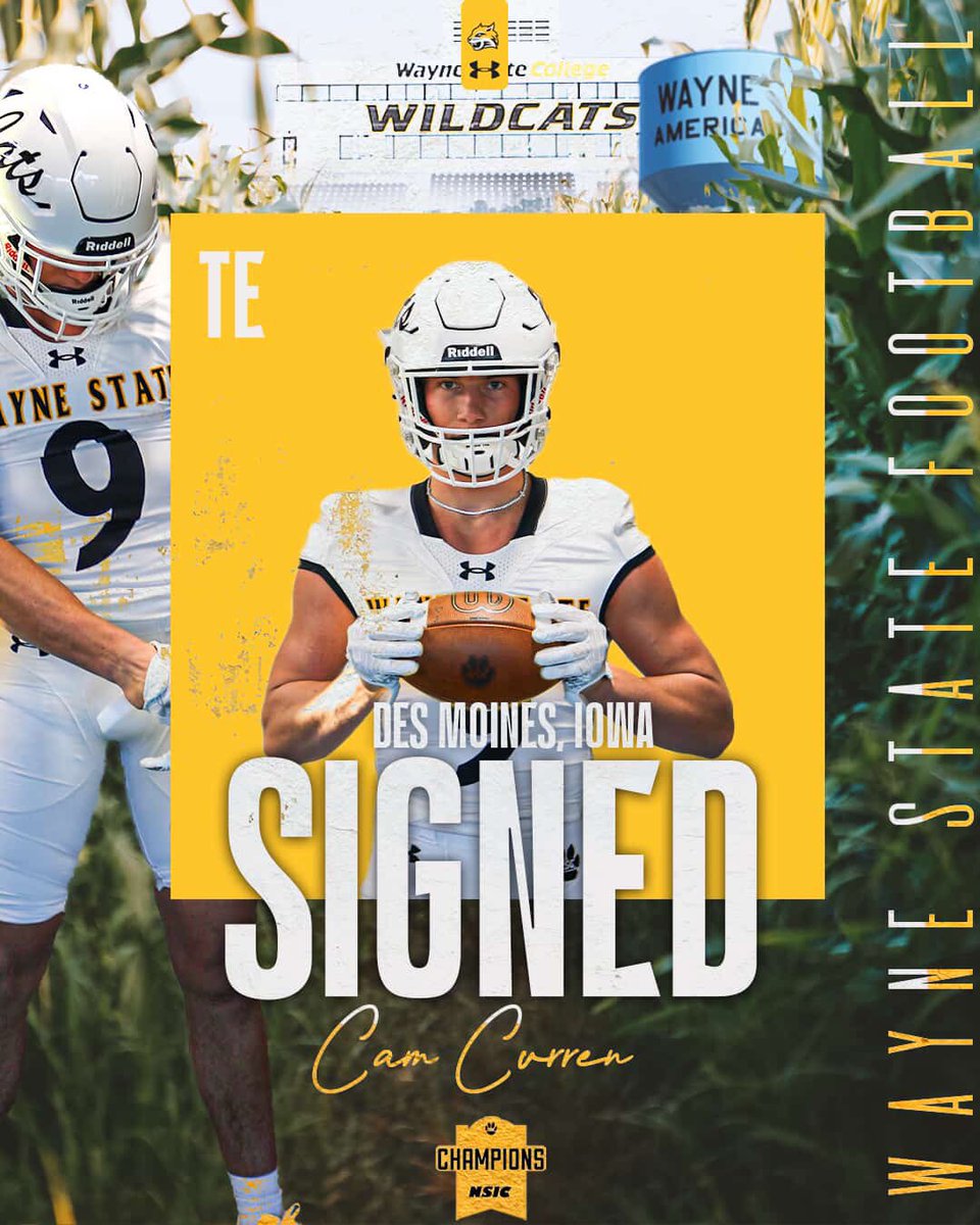 WayneStFootball's tweet photo. 🏆OFFICIALLY A WILDCAT 🏆
🐯🐾🔥 @Cam_Curren  

🅿️ : TE
📍: Des Moines, IA
🐯WELCOME TO THE FAMILY🐯

#NationalSigningDay #PawUp26 #ForThePaw https://t.co/dgpbn9j9av