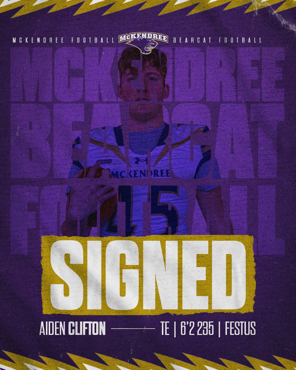 Mckendree_FB's tweet image. A big time TE from Festus, MO! @aidenclifton24