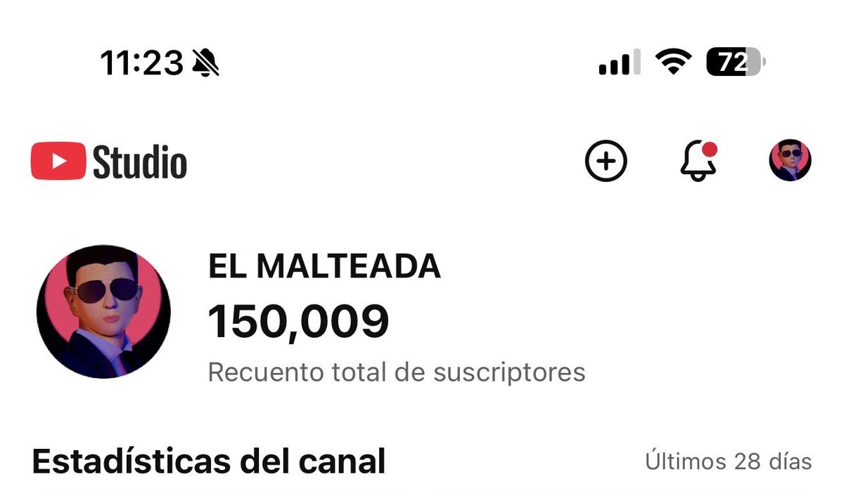 ElMalteada's tweet photo. Llegamos a los 150K, vamos por ese 1M este año, gracias por el apoyo 😎🙏❤️ #youtube https://t.co/LhjtLzAY1B