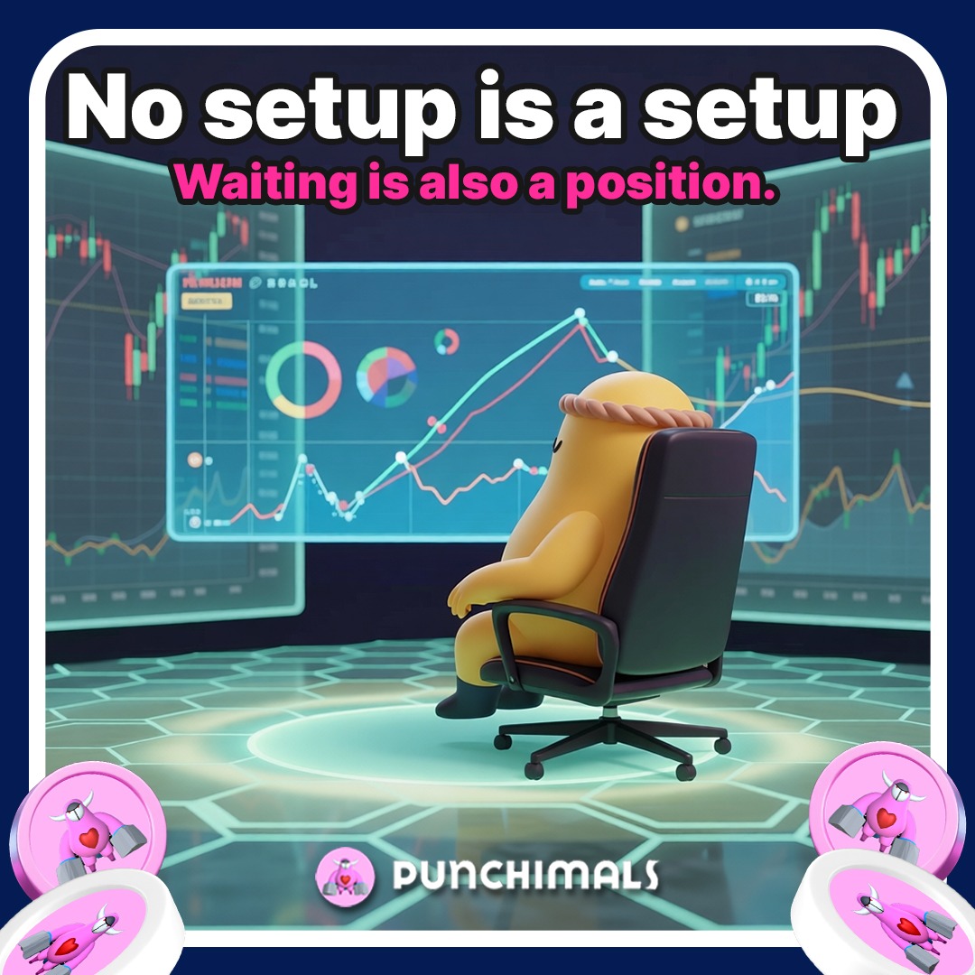 punchimals's tweet photo. No setup is still a setup.
Patience protects capital.
Trade $PUNCHI
https://t.co/X7dphbmR5Z
#Punchimals #TradingDiscipline #NoSetupNoTrade #TraderMindset https://t.co/rfW0UGTiv1