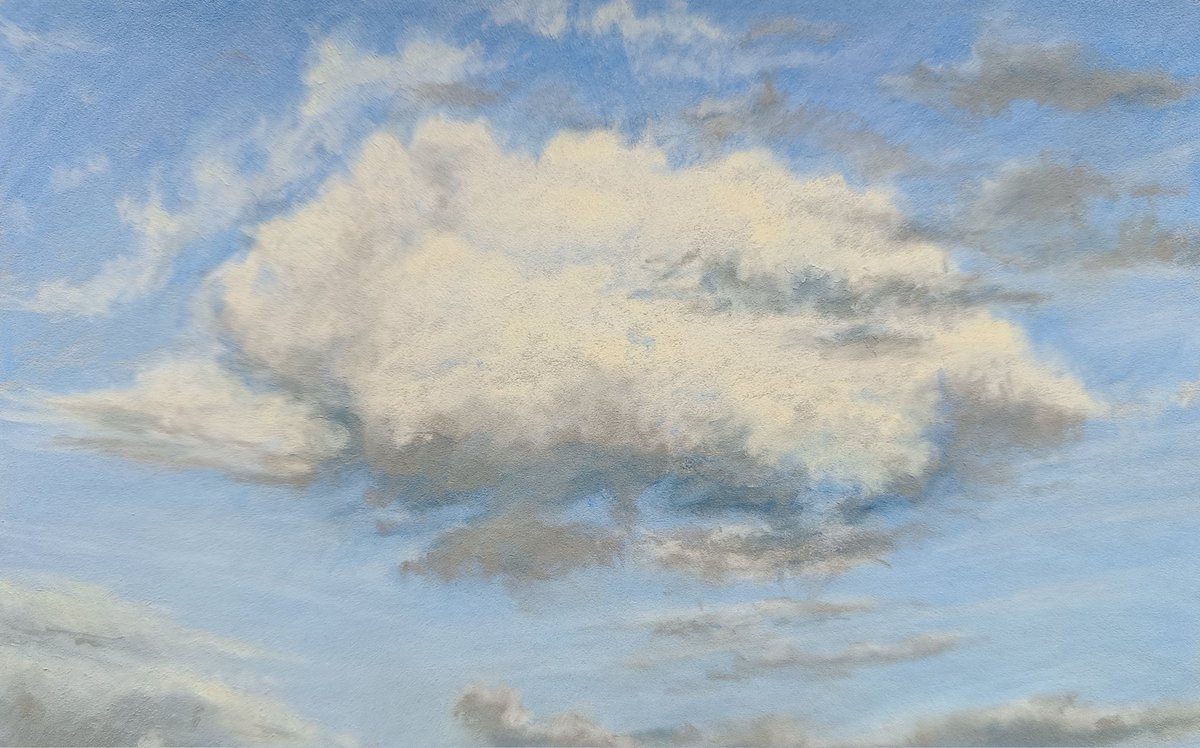 昨夜のダイニングテーブルでのクイックスケッチ
テムズ川で見上げた魅力的な雲