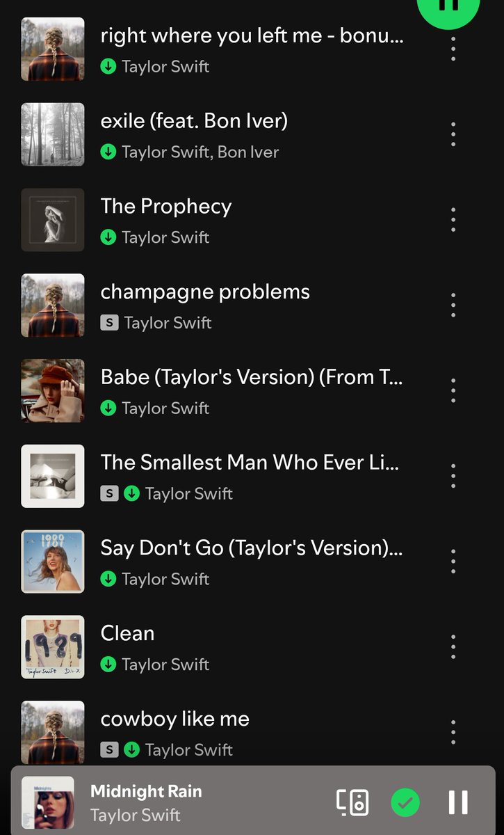 en ufak üzgün hissettiğimizde açılan playlist